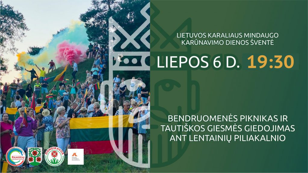 Liepos 6-oji: piknikas ir tautiškos giesmės giedojimas ant Lentainių piliakalnio