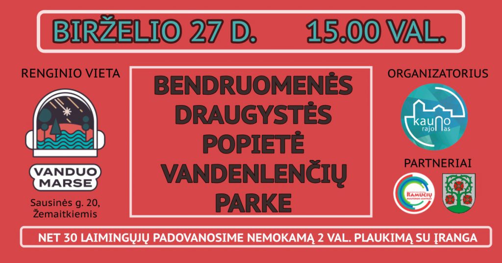 Bendruomenės draugystės popietė "Vanduo Marse"