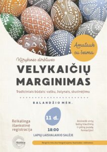 Kūrybinės dirbtuvės, Velykaičių marginimas