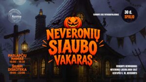 Neveronių siaubo vakaras: Paslapčių namas ir šiurpi diskoteka
